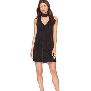 Show Me Your MuMu Friday Black Shiny Choker Wedding Guest Dress Small Brand New